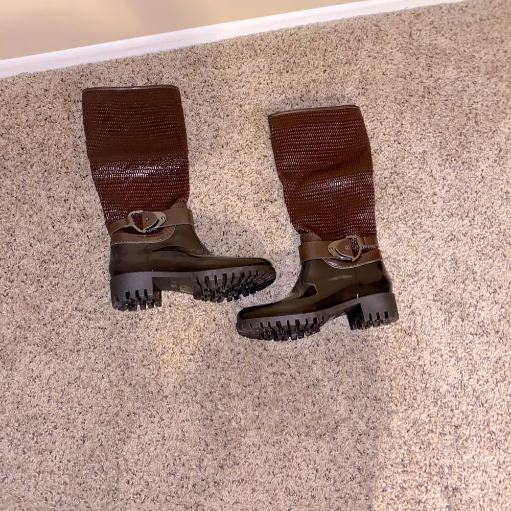 Leather Winter Rain Boots